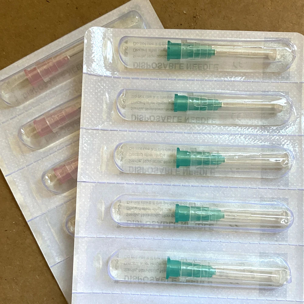 Painless Piercing Needle Transparent Syringe Injection Glue Pun 