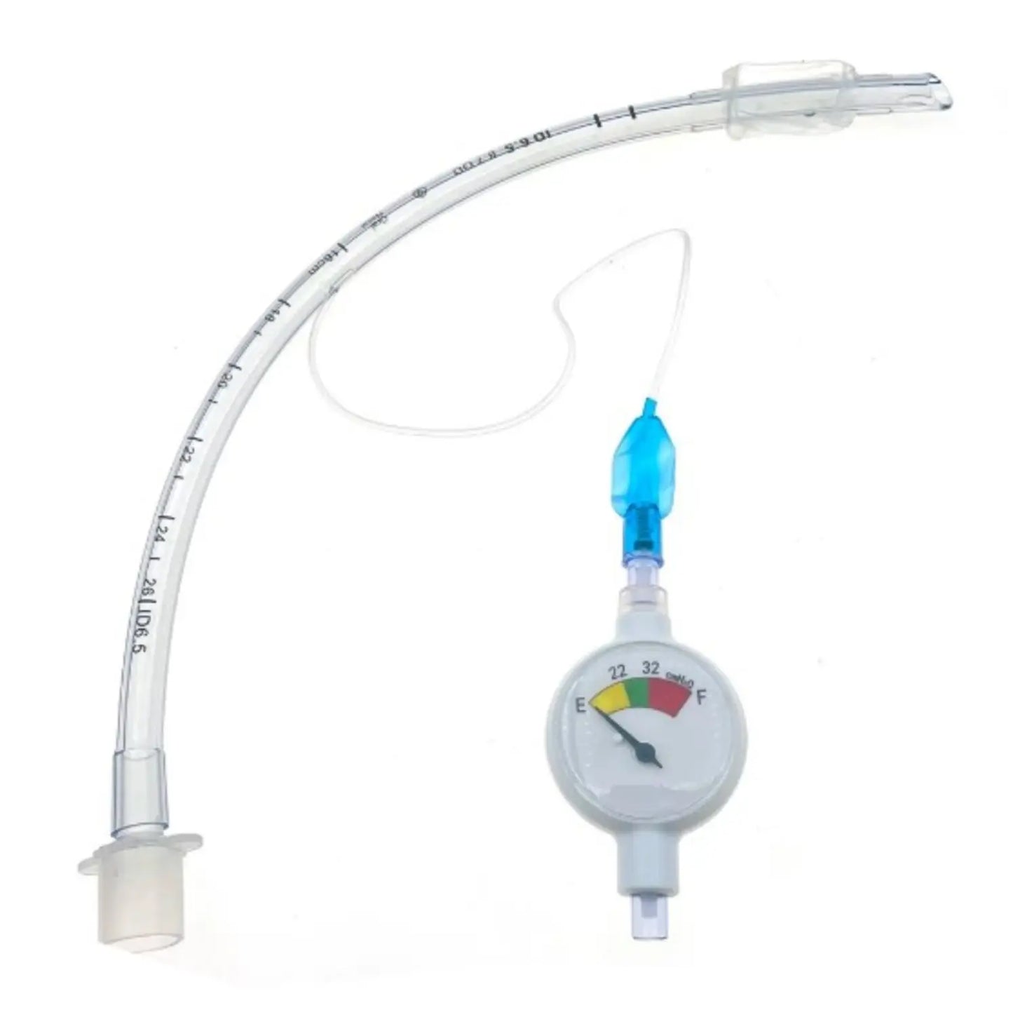 Endotracheal intubation balloon pressure gauge detection device 