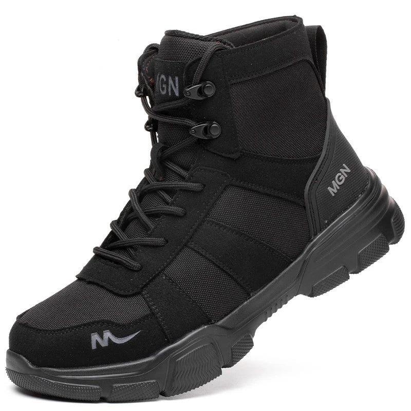 Botas de trabajo indestructibles, zapatos de seguridad con punta de acero, zapat