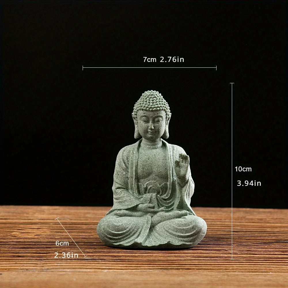 Estatua de Buda para decoración de pecera, Mini estatuilla de budismo, adorno d