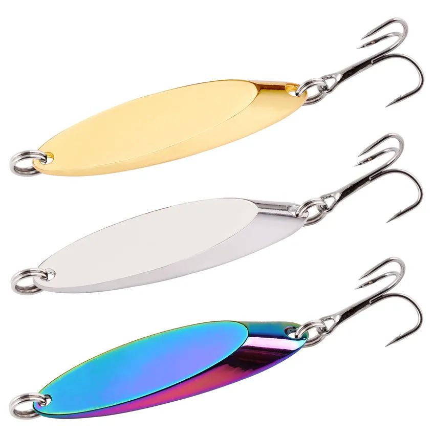Señuelos de pesca hundidos de Metal, 12 Uds., 1,5g-60g, cuchara, señuelo de Jigging, cebo duro Artificial, trucha, lubina, señuelo de mar, aparejos de pesca de agua salada