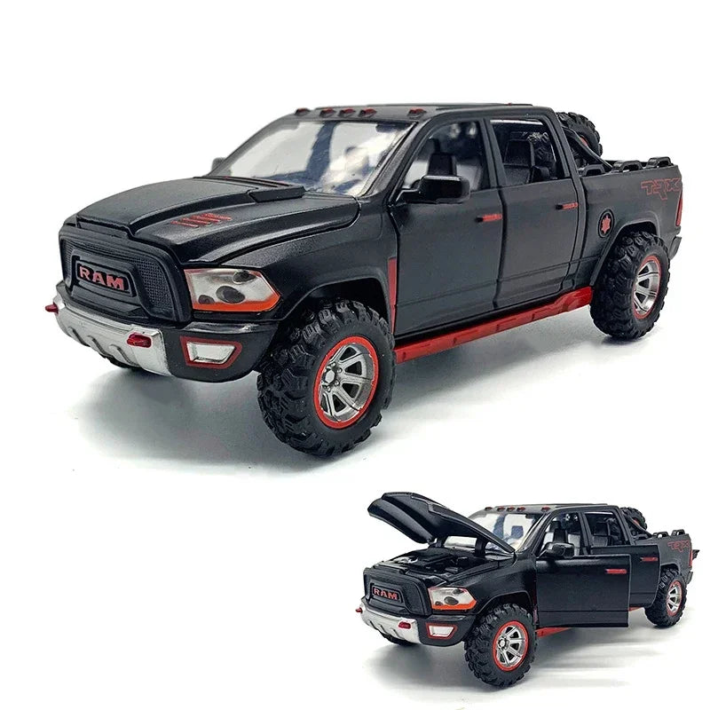 Camioneta RAM TRX a escala 1/32, coches de juguete de aleación fundido a presi?