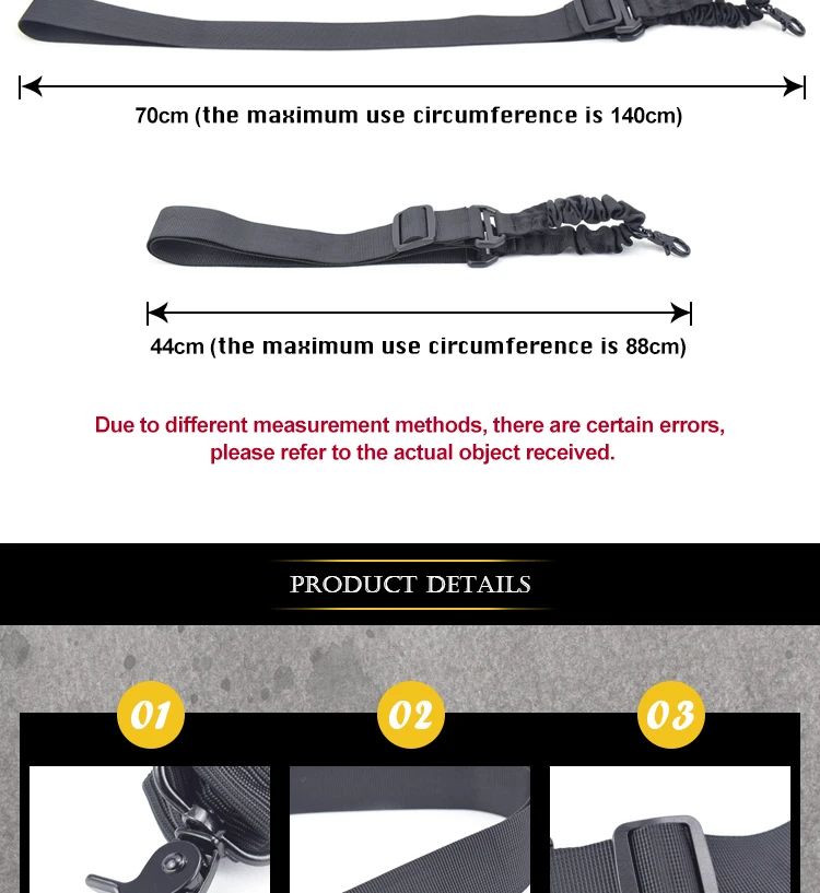 Correa de hombro para pistola de un solo punto, cinturón ajustable, accesorios de caza al aire libre, cuerda elástica para Rifle