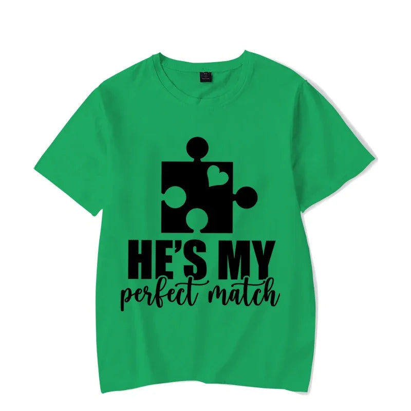 "She's My Perfect Match" Unisex T-Shirt, Short Sleeve T-Shirt 