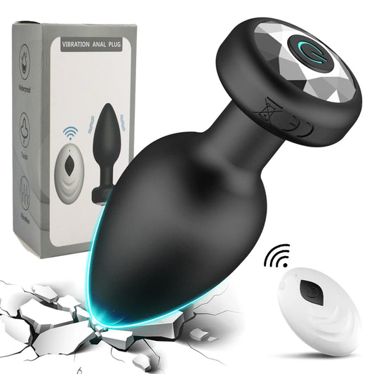 Wireless Remote Control Anal Plug Vibrator for Men Women 