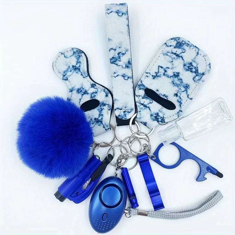 Full Set Safety Keychains for Women Girls Self Defense Keychain