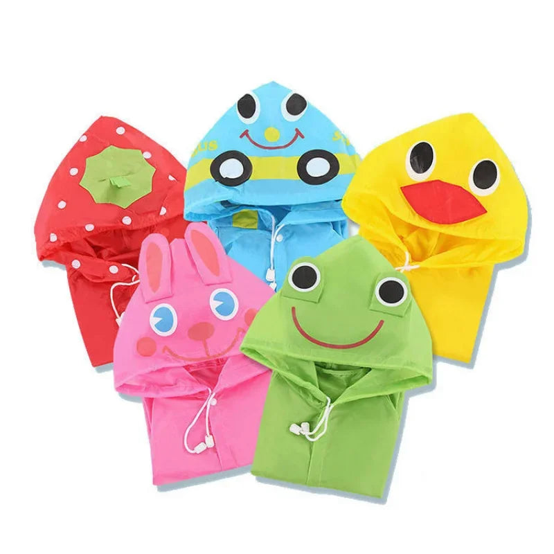 Chubasquero de dibujos animados para niños, Poncho de lluvia plegable, impermea