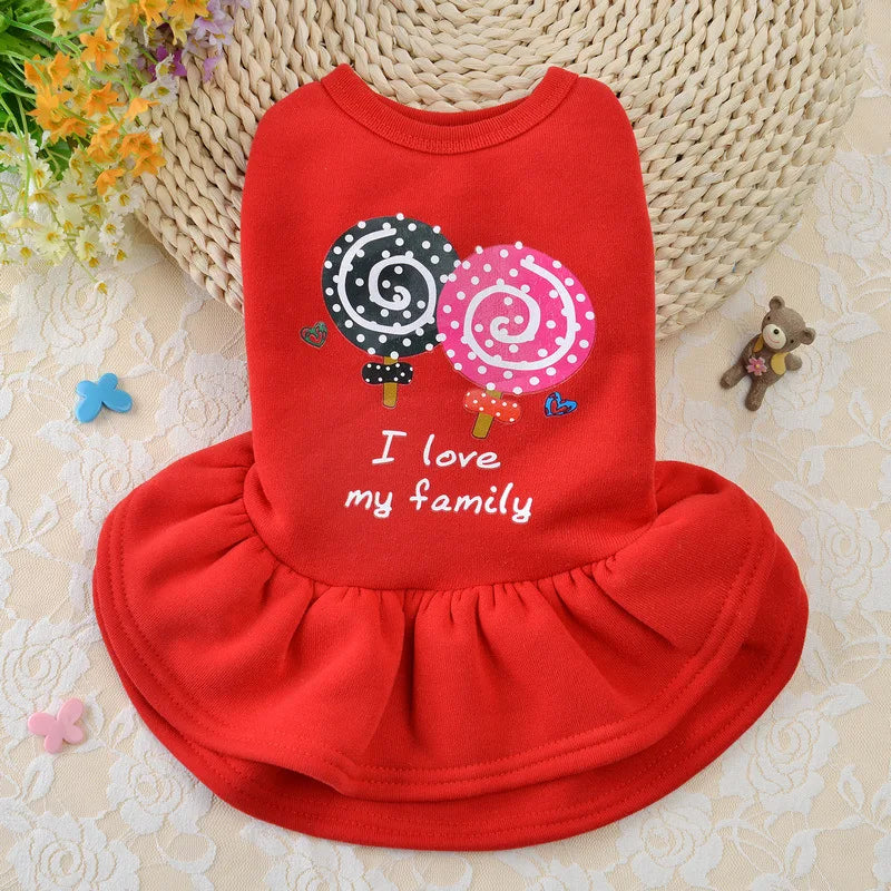 Nuevo vestido para perros princesa falda de peluche Otoño Invierno cachorro perro gato ropa para mascotas pr