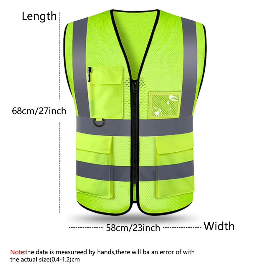 Chaleco de seguridad reflectante de alta visibilidad, chalecos reflectantes de seguridad ajustables, tráfico nocturno al aire libre para correr, ciclismo y Deportes