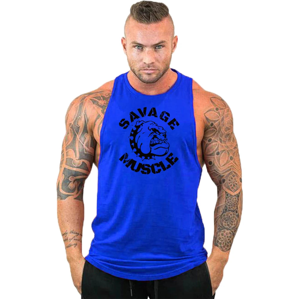 Men's Cotton Sleeveless Shirt Workout Tank Tops 