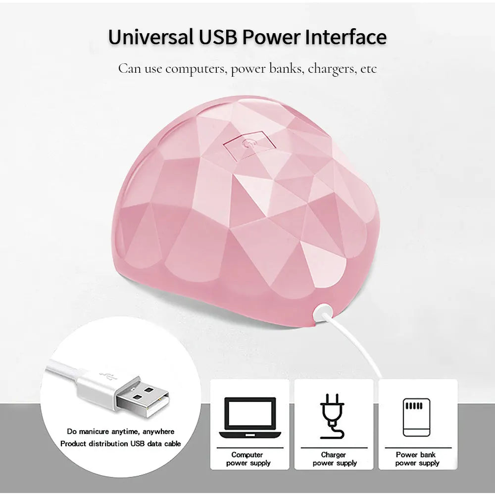 LULAA-Lámpara de secado con 18 luces UV USB para curado de Gel, máquina de fototerapia LED para uñas, herramienta de manicura profesional, equipo de salón
