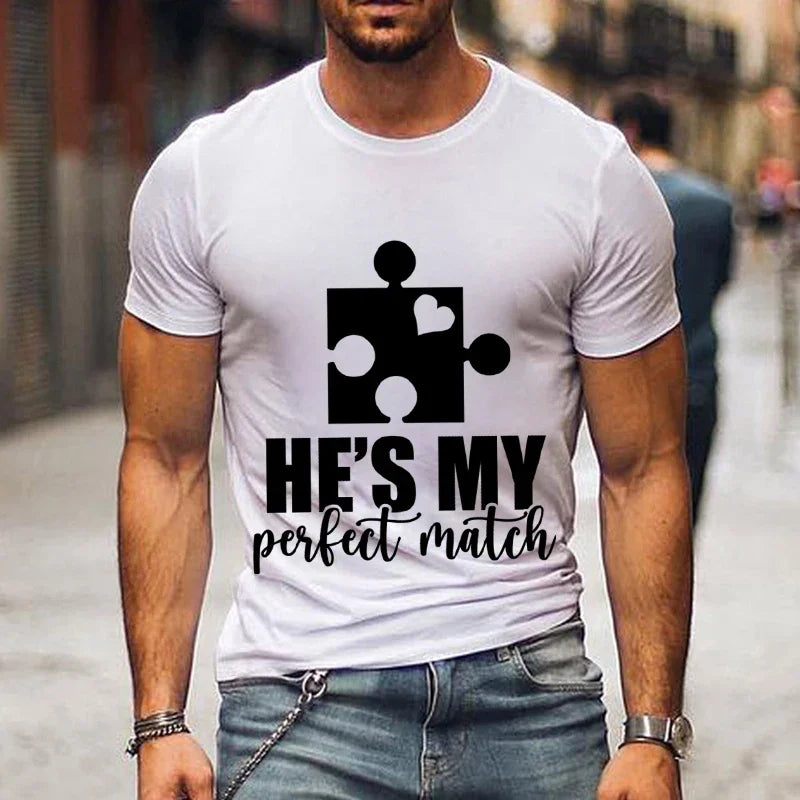 "She's My Perfect Match" Unisex T-Shirt, Short Sleeve T-Shirt 