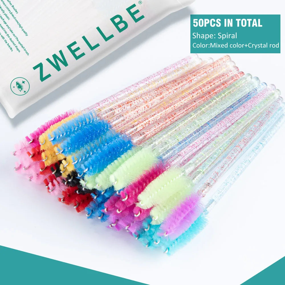 Disposable Mascara Wands Eyelash Applicator Brush Spoolies for Ext 