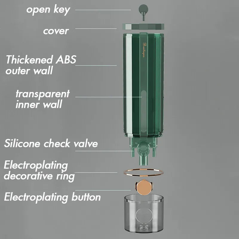 Dispensador Manual de jabón líquido montado en la pared para baño, 450ml, Gel