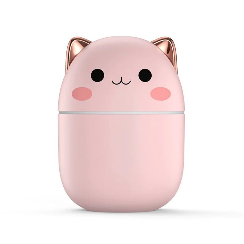 Portable Air Humidifier Kawaii Aroma Diffuser with Night Light Mist 