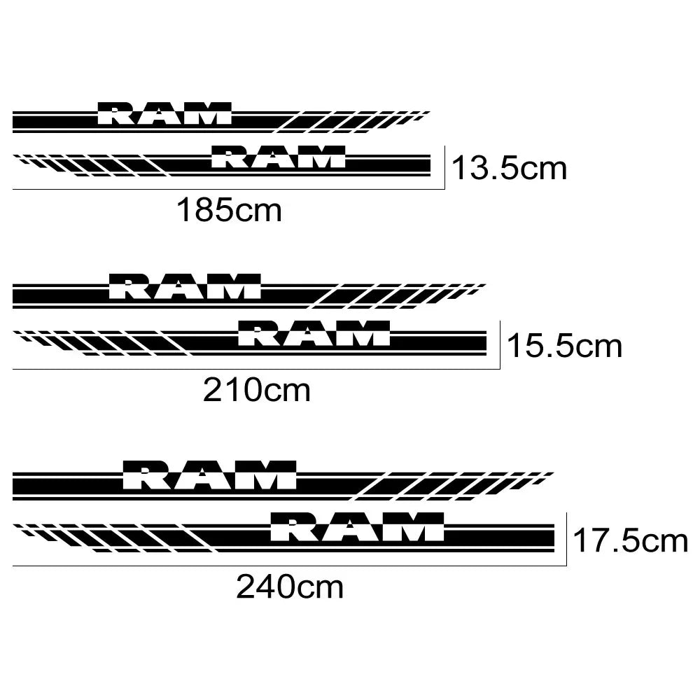 Pegatinas de vinilo para coche, calcomanía decorativa para Dodge RAM 1500, 2500