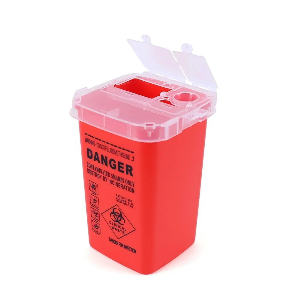 Plastic Tattoo Waste Box Medical Supplies Container 