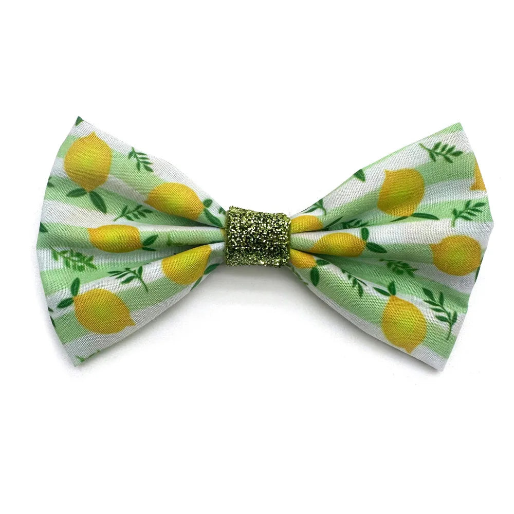 50/100 Pcs Mixcolor Pet Products Bow Tie Summer Fruit Style Co