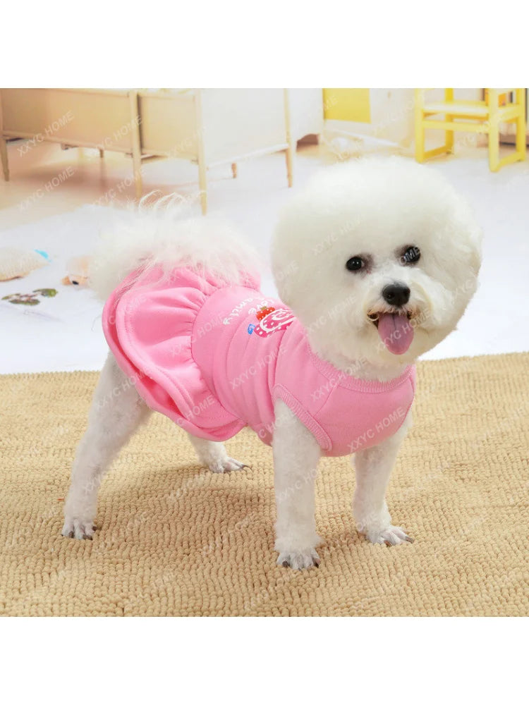 New Dog Dress Princess Teddy Skirt Autumn Winter Puppy Dog Cat Clothes Pet pr