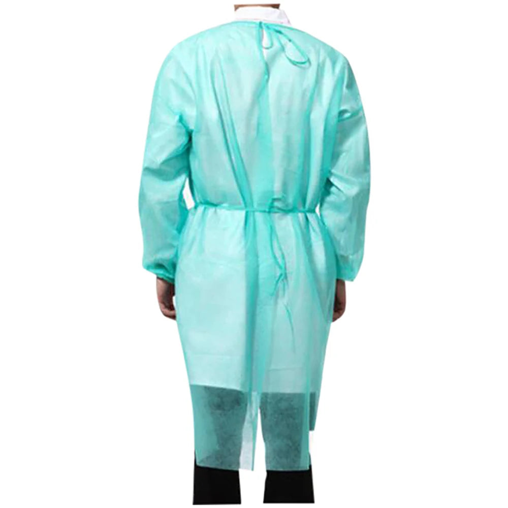 Ropa de aislamiento protectora desechable Unisex, 10 piezas, antisaliva, imperme