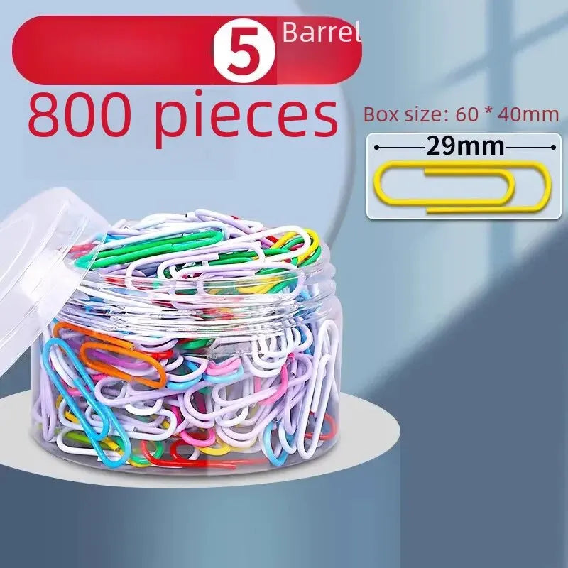 Clips de papel coloridos, hebilla pequeña en forma de U, suministros de oficina