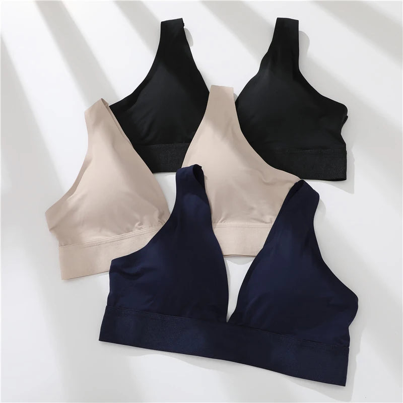 FINETOO Women's Deep V Bras Padded Tops Clothing i 