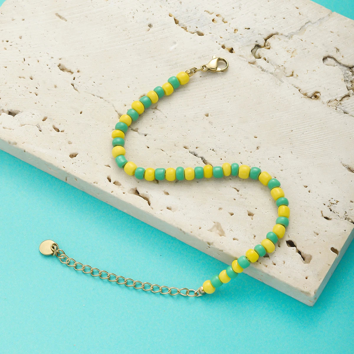 Pulsera de acero inoxidable para hombre y mujer, brazalete Unisex de Color verde