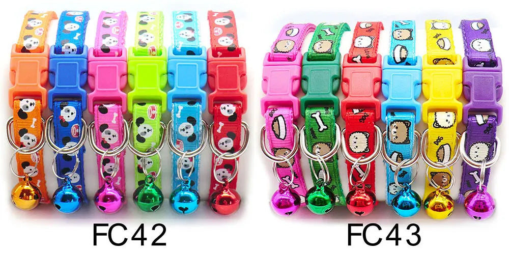 Adjustable Cat Collar with Bell Puppy Kitten Collar Wholesale 