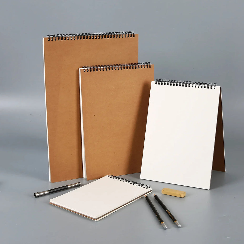 Cuaderno de bocetos profesional de papel grueso en espiral, cuaderno de arte, su