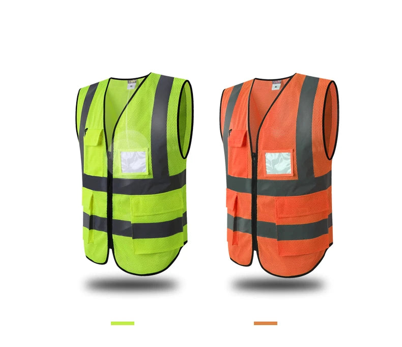 Chaleco de seguridad de malla para hombres, chaleco reflectante para motocicleta