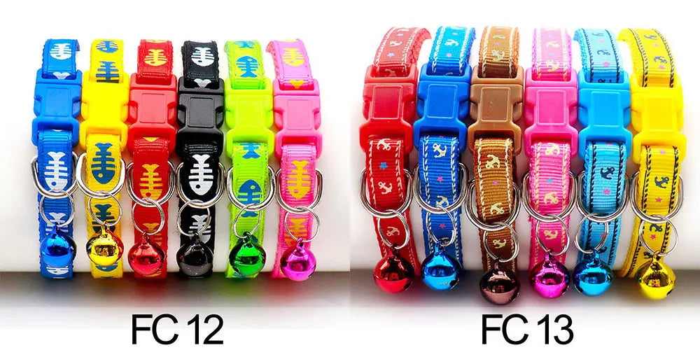 Adjustable Cat Collar with Bell Puppy Kitten Collar Wholesale 