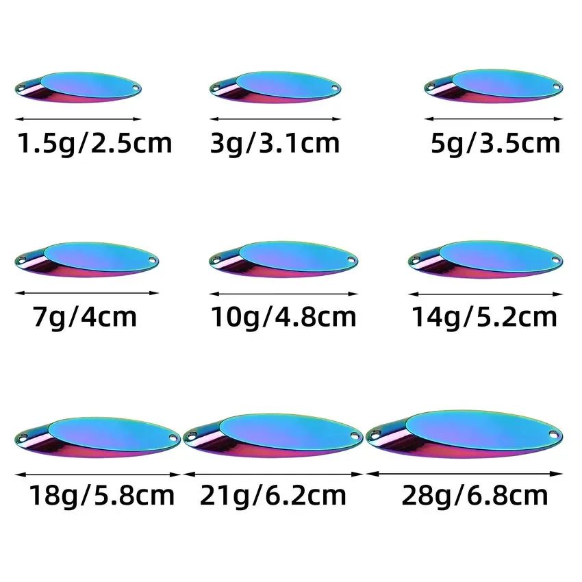 Señuelos de pesca hundidos de Metal, 12 Uds., 1,5g-60g, cuchara, señuelo de Jigging, cebo duro Artificial, trucha, lubina, señuelo de mar, aparejos de pesca de agua salada