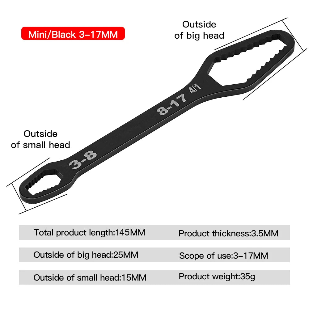 Llave Universal Torx de doble cabeza, herramienta de mano multiusos, ajustable,