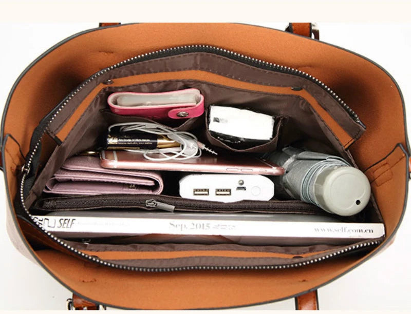 Bolsos de hombro de cuero con cera de aceite para mujer, bolso cruzado Vintage,