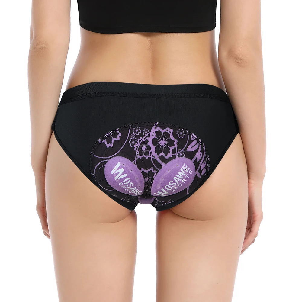 WOSAWE-pantalones cortos de ciclismo para mujer, ropa interior transpirable con