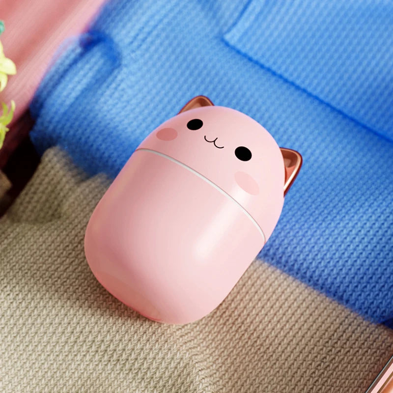 Portable Air Humidifier Kawaii Aroma Diffuser with Night Light Mist 