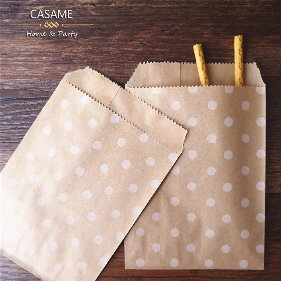 Bolsas de papel Kraft de estilo mixto, embalaje de decoración artesanal, bolsa