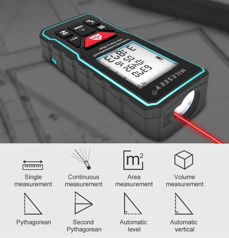 MILESEEY-medidor laser distancia ,Medidor de distancia láser X5 X6,metro digital láser, cinta métrica de alta precisión de 40M 60M 80M 100M, regla electrónica de medición múltiple, entrega en 3-10 días