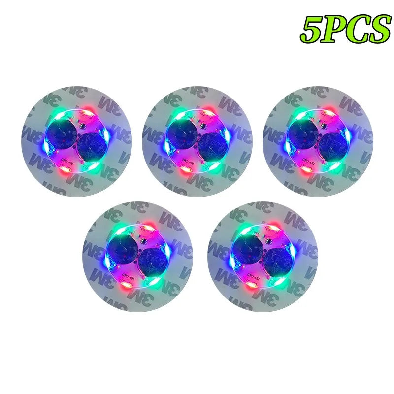 Luces LED para posavasos, decoración luminosa de 5/10/30 piezas para Bar, KTV,