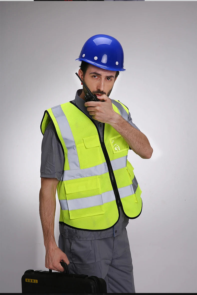 Men's Mesh Safety Vest Motorcycle Reflective Vest 