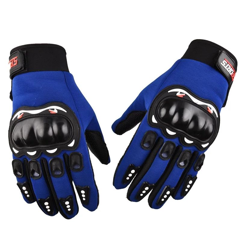 Guantes de motocicleta para hombre, guantes de carreras con dedos cerrados transpirables para deportes al aire libre, conducción en bicicleta cruzada