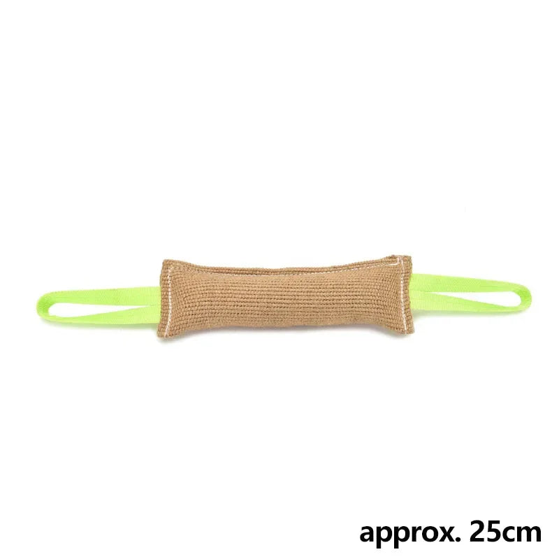 Durable Jute Dog Bite Pillow Linen Remover Toy Outdoor 