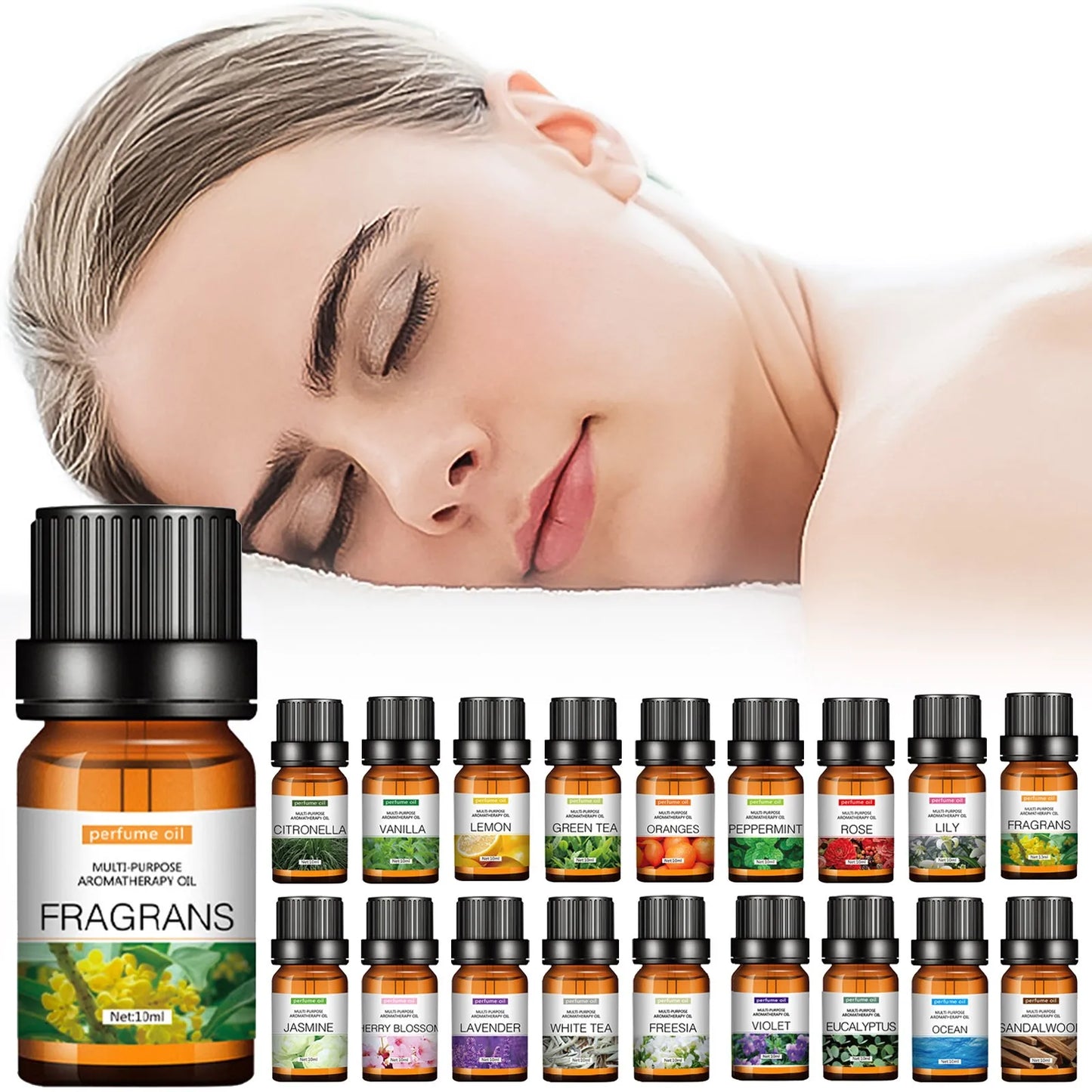 Aceite esencial soluble en agua para aromaterapia, difusor de aroma de flores y