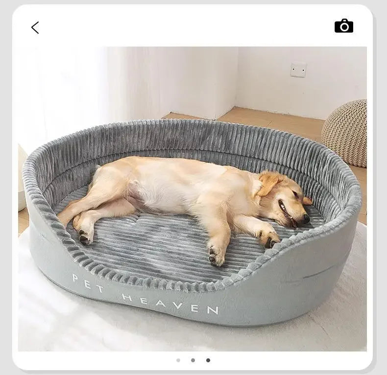 Large Dog House Double-sided Soft Pet Bed Warm Sofa 