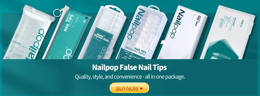 Nailpop-Uñas acrílicas de 120 piezas, cápsula falsa, almendra corta, ataúd cuadrado, extensión de uñas artificiales, puntas de Gel suave, accesorios, herramientas