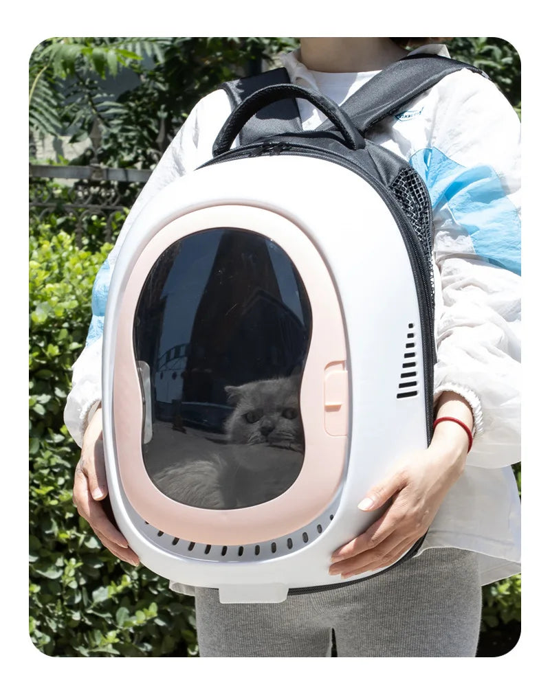 Large Capacity Portable Breathable Cat Bag Travel Space Capsule Shading Shoulder Pet Backpack Suitable for Cats Cat Supplies