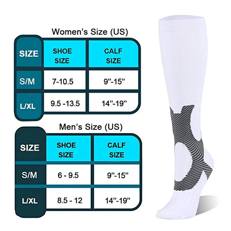 Running Compression Stockings Marathon Hiking Sports Socks 