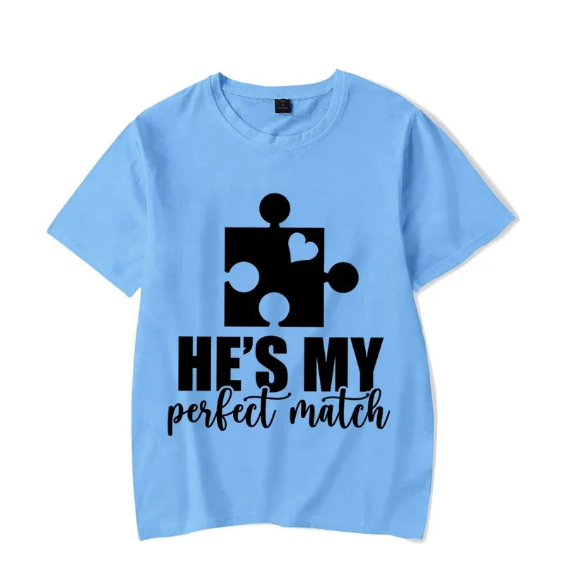 "She's My Perfect Match" Unisex T-Shirt, Short Sleeve T-Shirt 