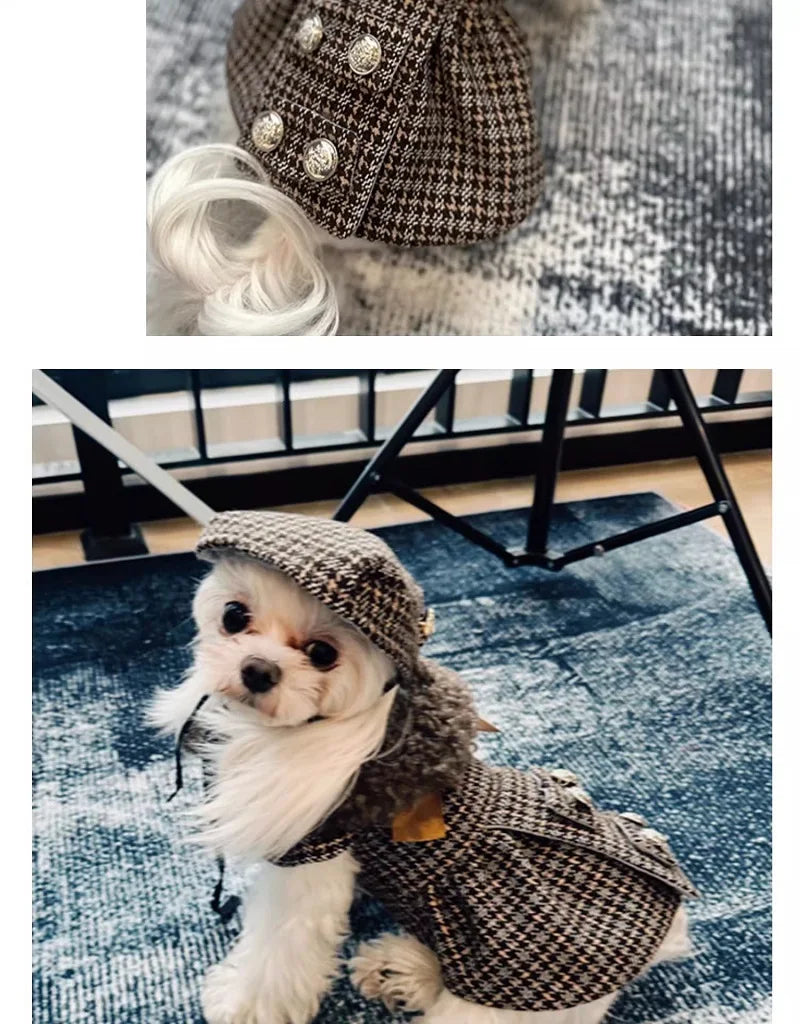 Craft Clothing Dog Clothes Pet Supplies British Style Dou Classic Tweed Coat