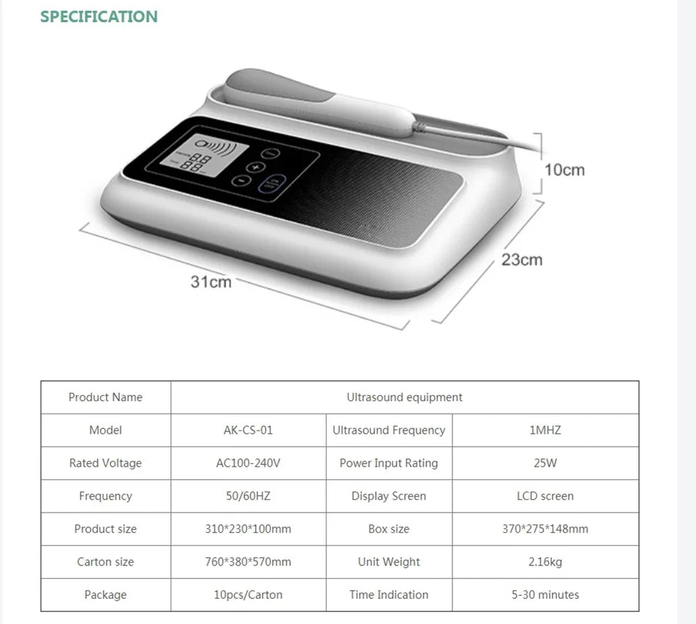 Ultrasonic Therapy Machine for Pain Relief Joint Massage 